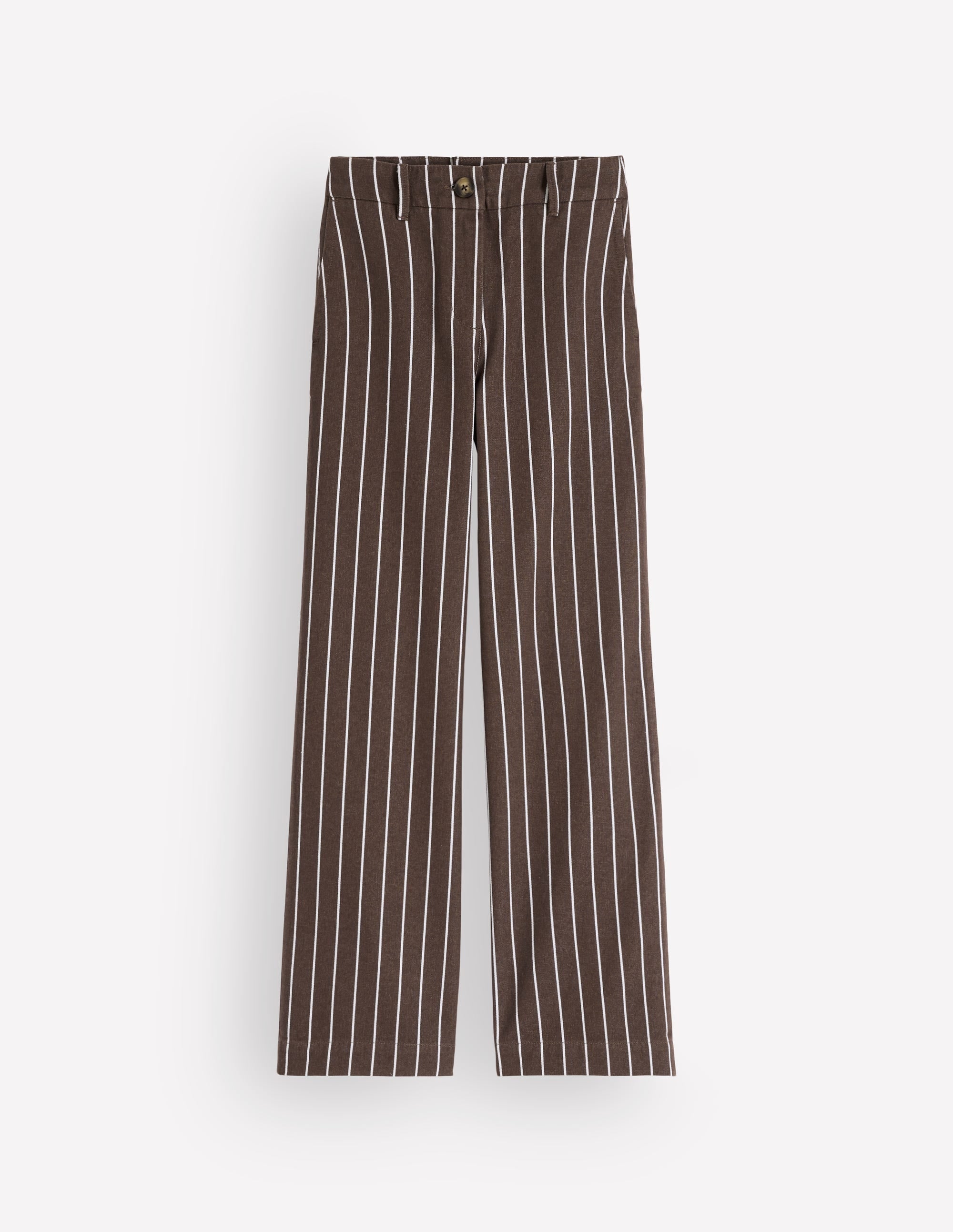 Twill Trousers-Brown Stripe