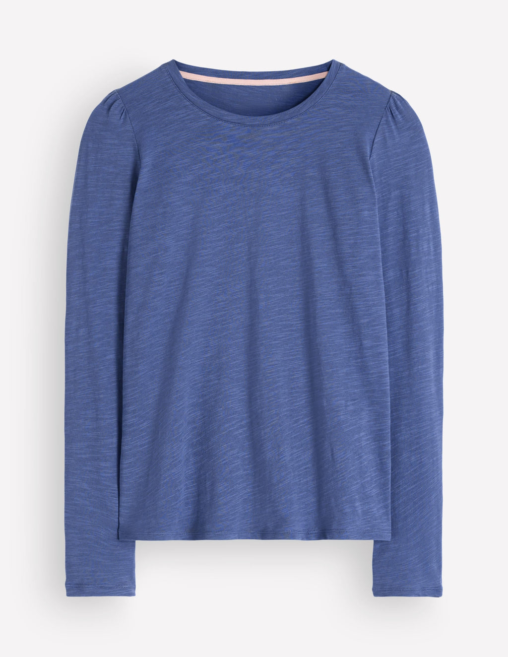 Cotton Crew Long Sleeve Top-True Navy