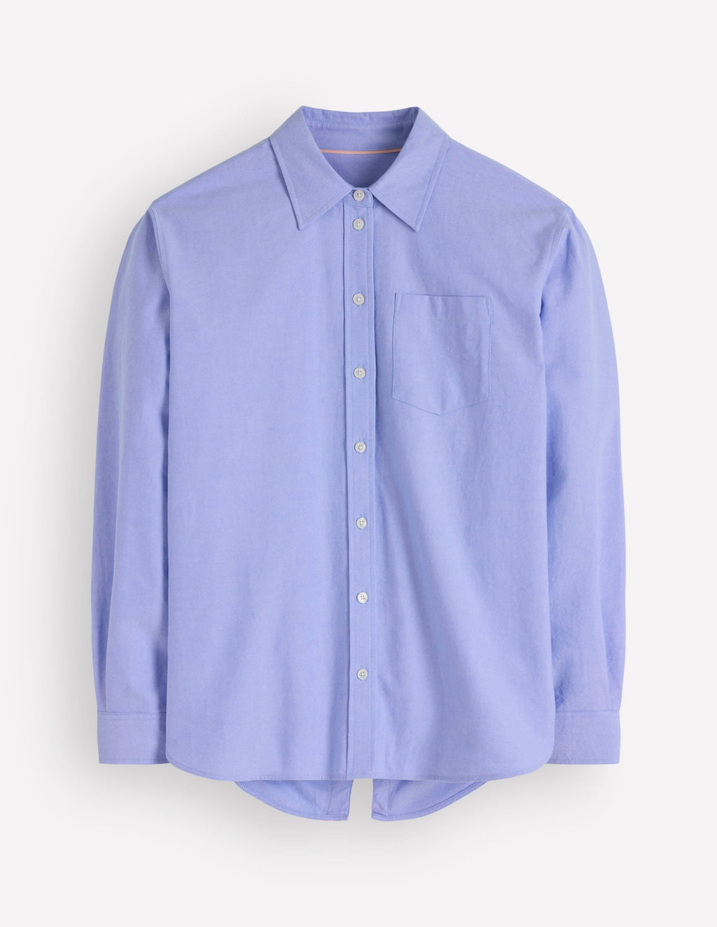 Relaxed Cotton Shirt-Blue Oxford, Trim Back