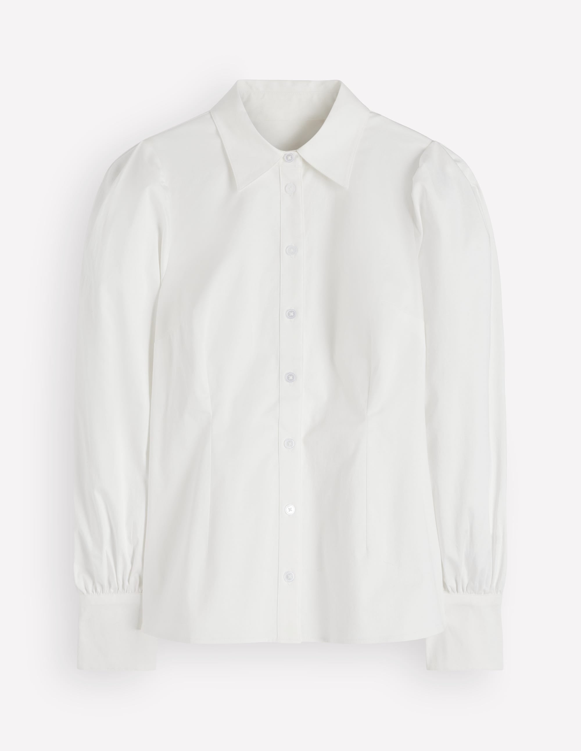 Volume Sleeve Shirt-White