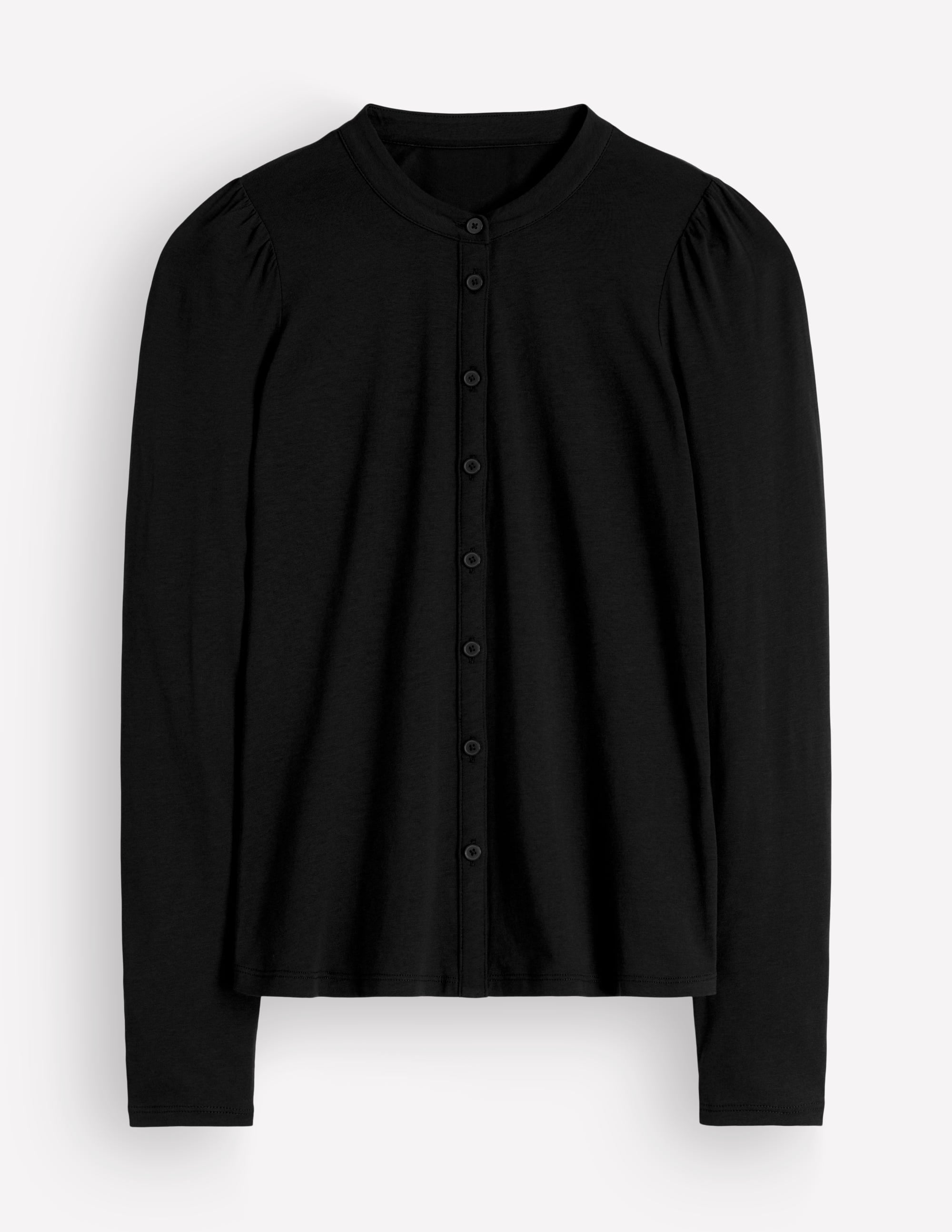 Supersoft Puff Sleeve Shirt-Black