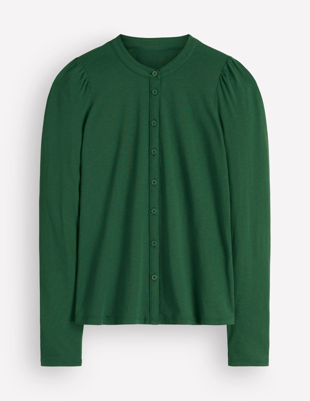 Supersoft Puff Sleeve Shirt-Hunter Green
