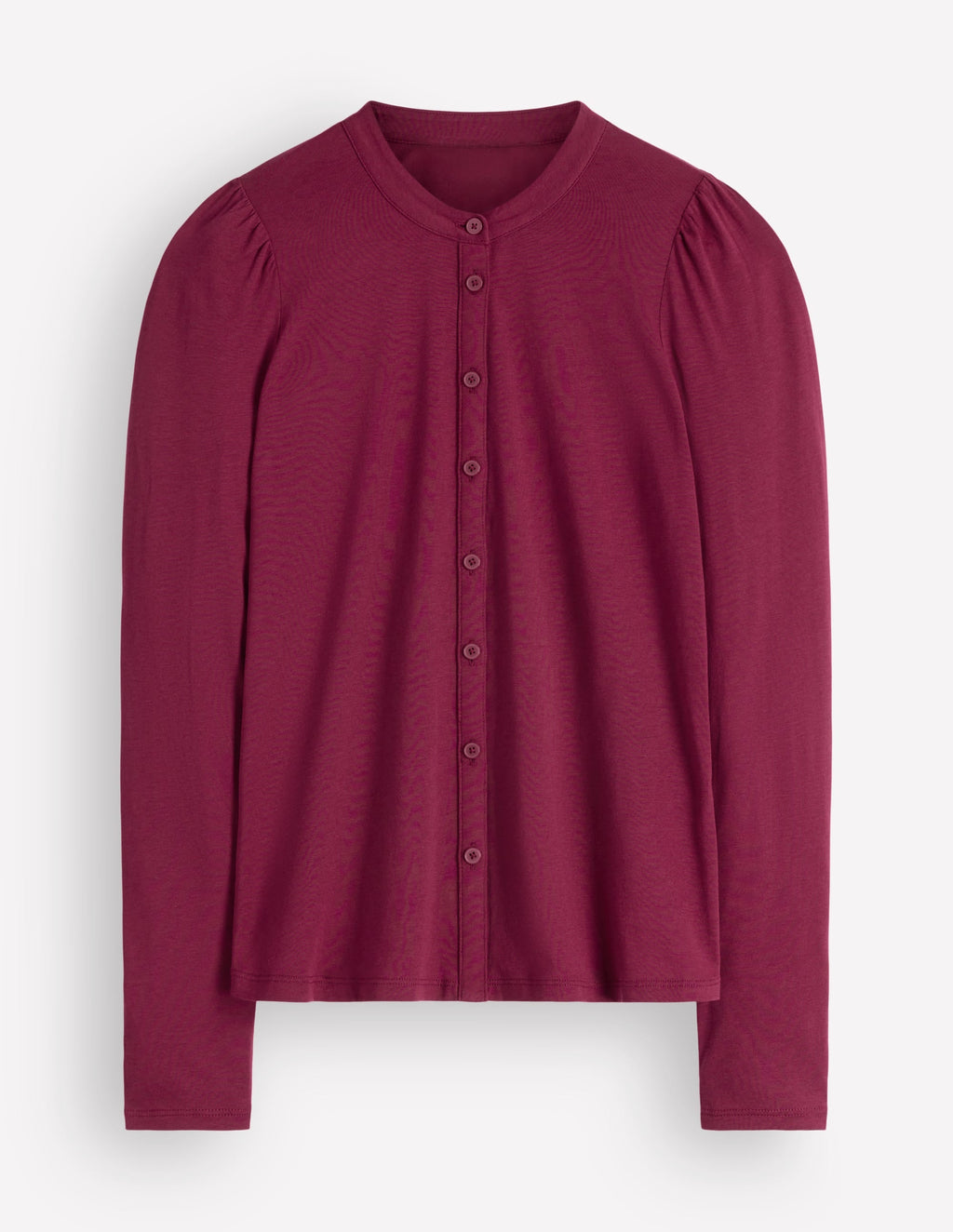 Supersoft Puff Sleeve Shirt-Beetroot Red