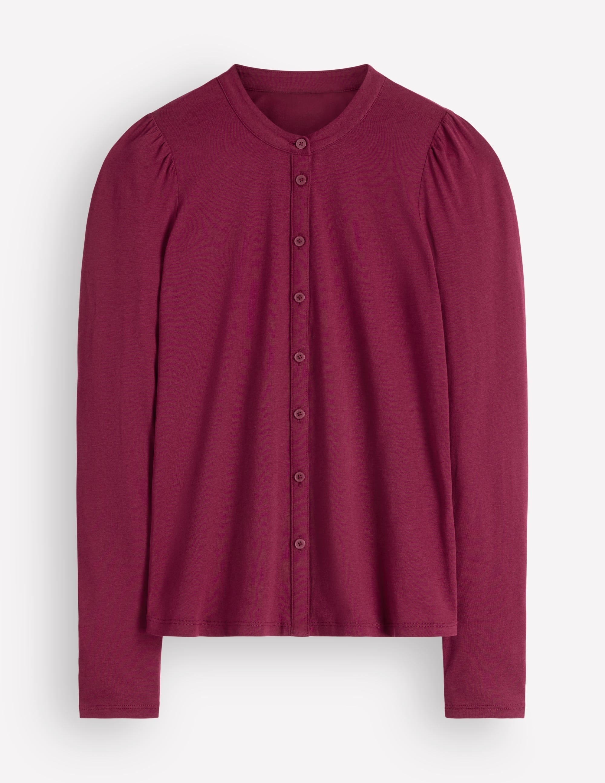 Supersoft Puff Sleeve Shirt-Beetroot Red