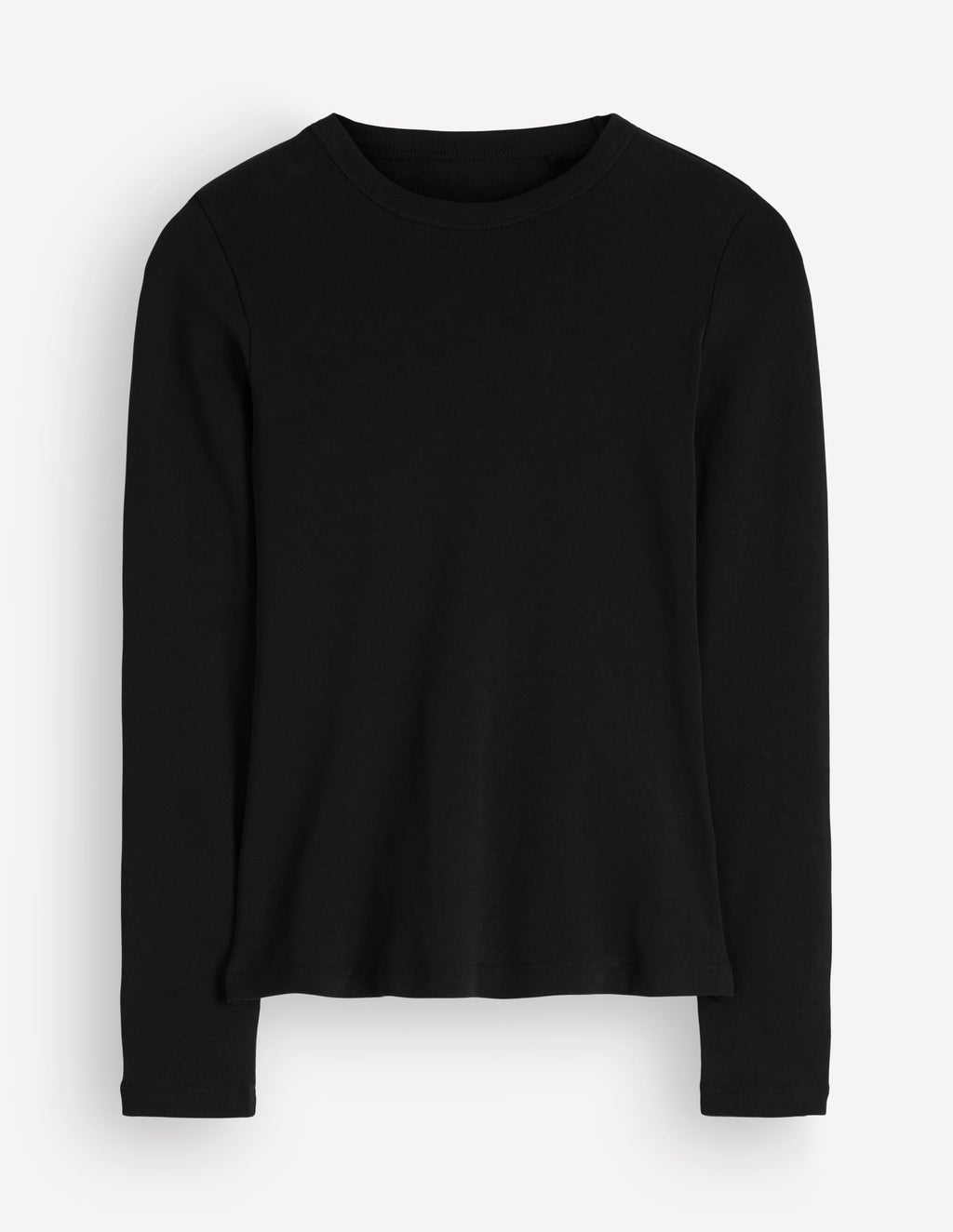 Essential Crew Neck Top-Black