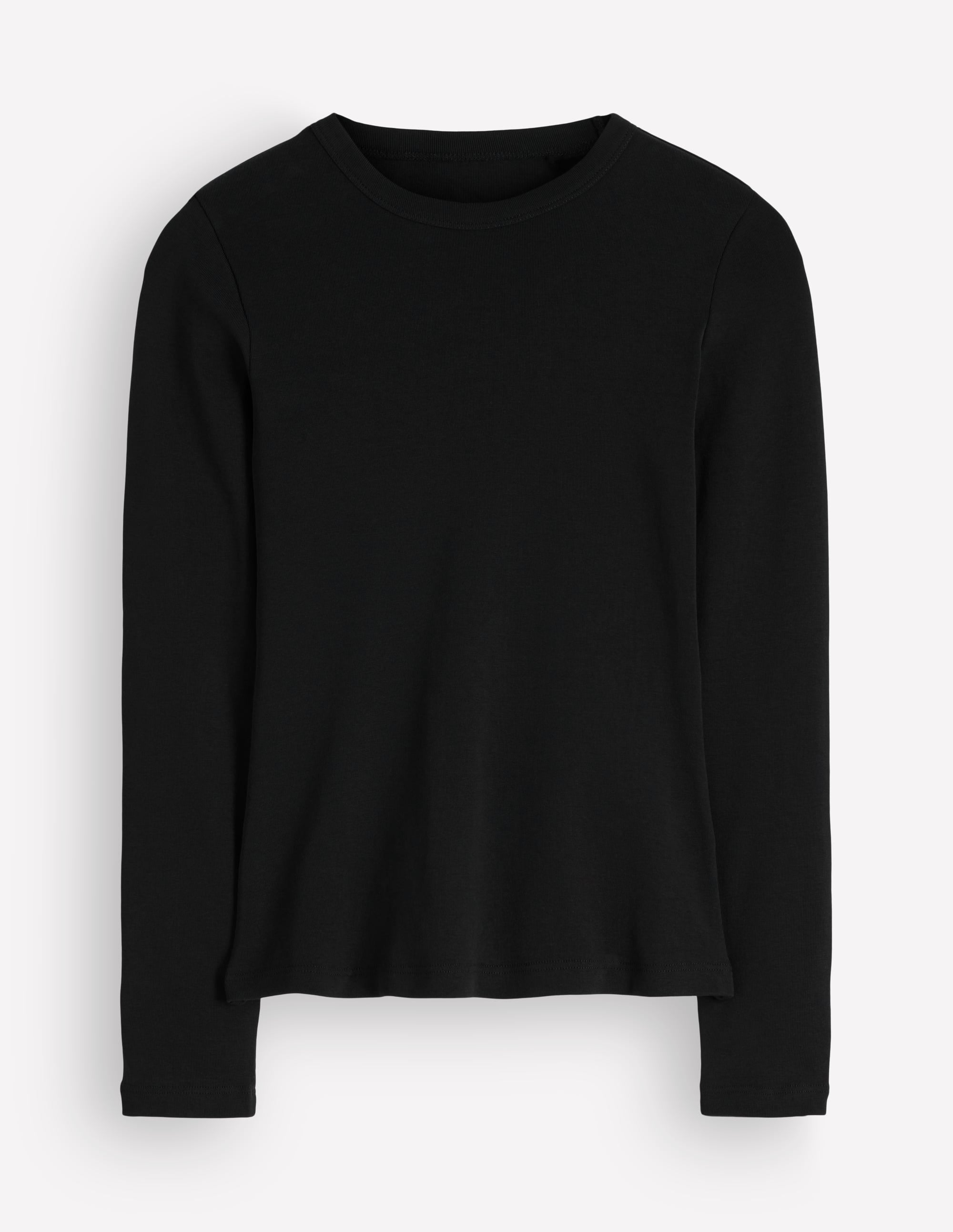 Essential Crew Neck Top-Black