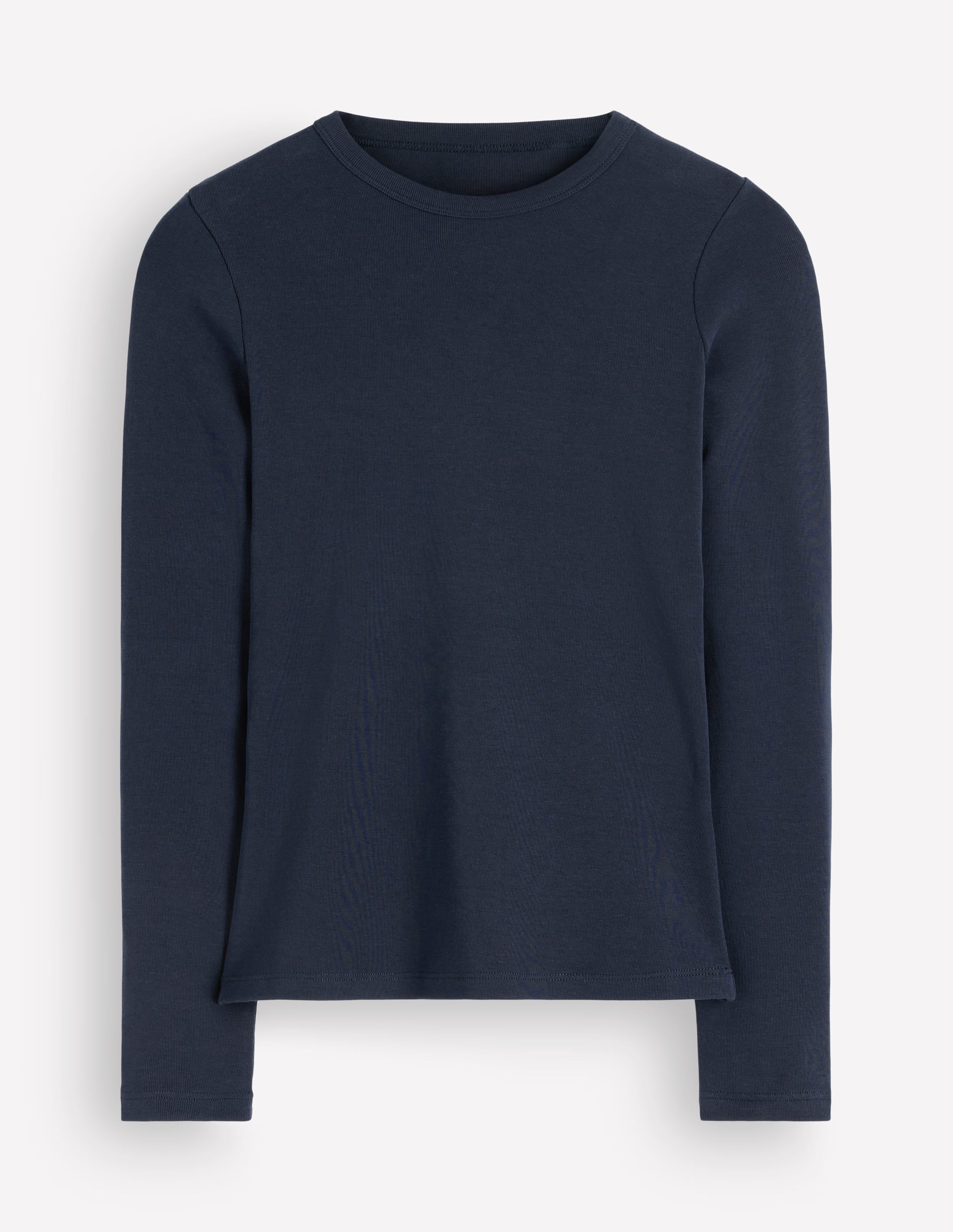 Essential Crew Neck Top-NAVY