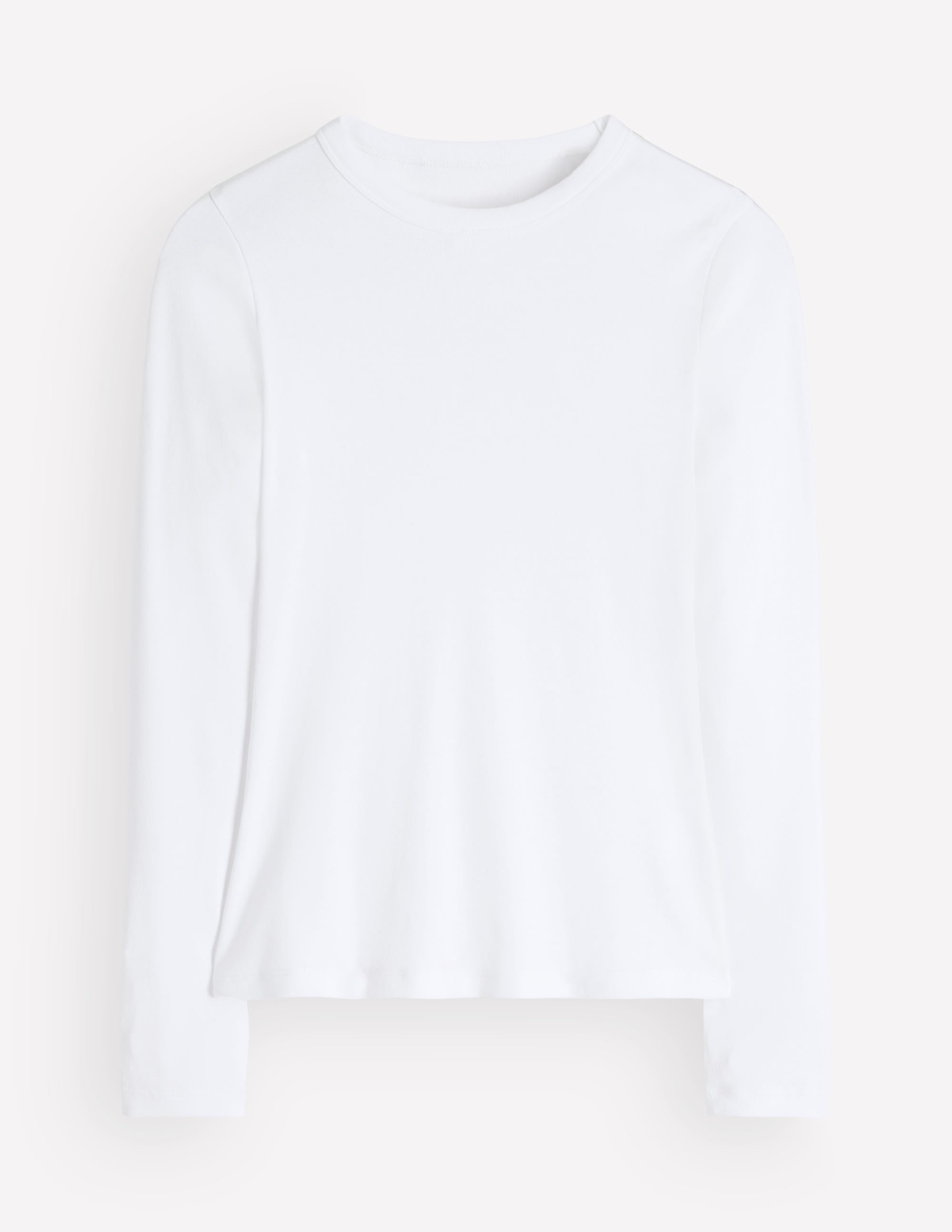 Essential Crew Neck Top-White