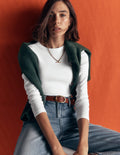 Essential Crew Neck Top-White